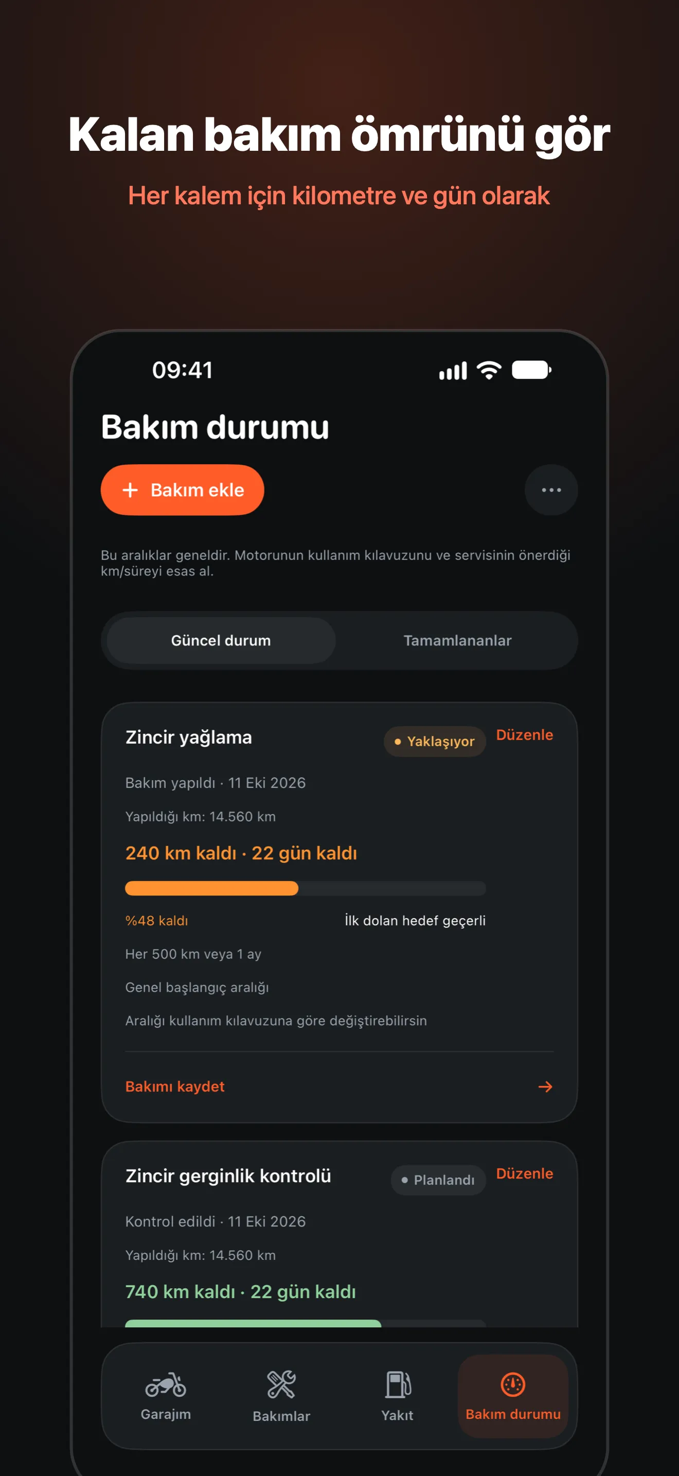 Screenshot 2 of MotoDefter: Motosiklet Bakımı